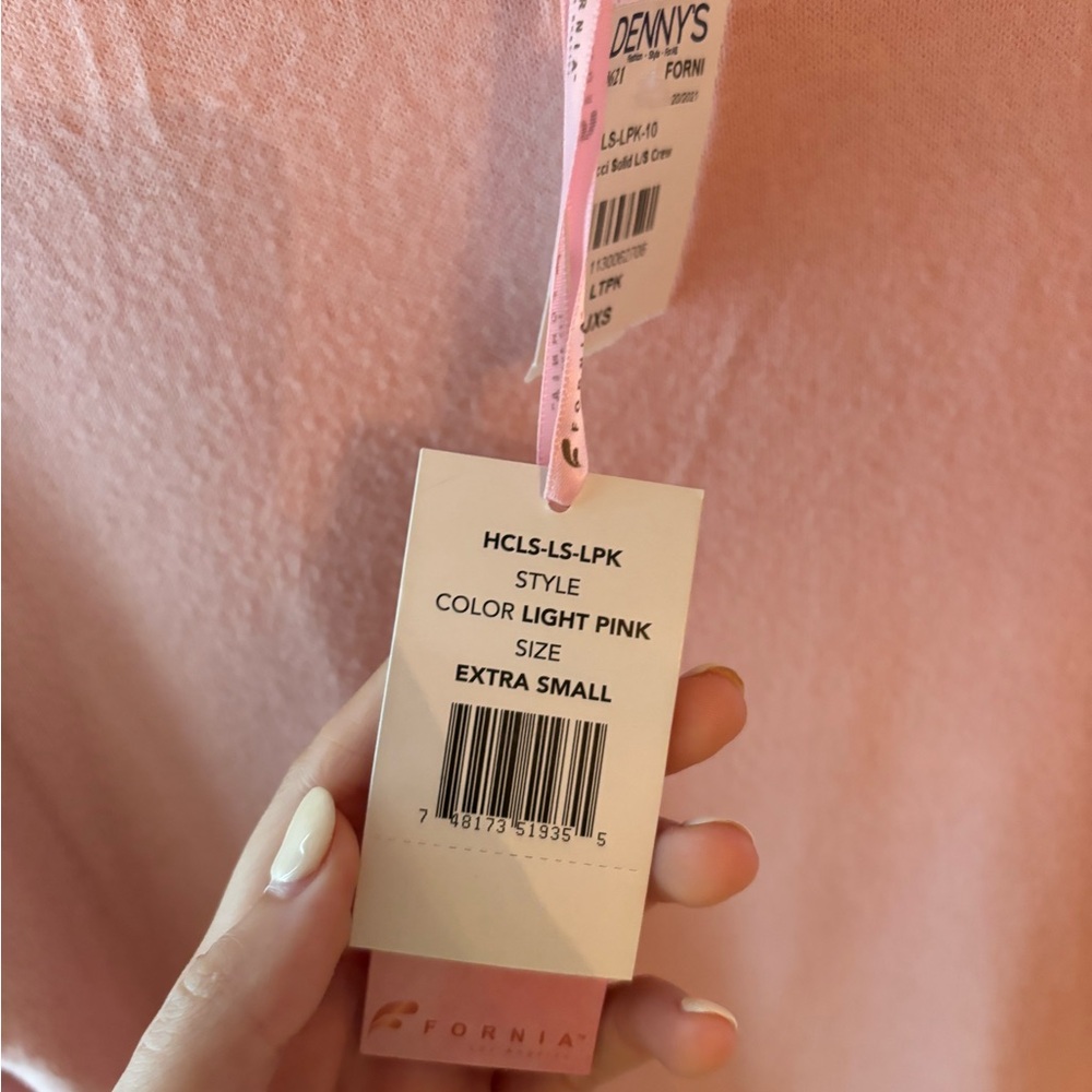 FORNIA Light Pink Sweater- NWT